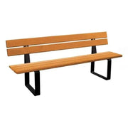 Banc Riga extérieur avec structure acier peint sur zinc et assise en bois exotique ou résineux
