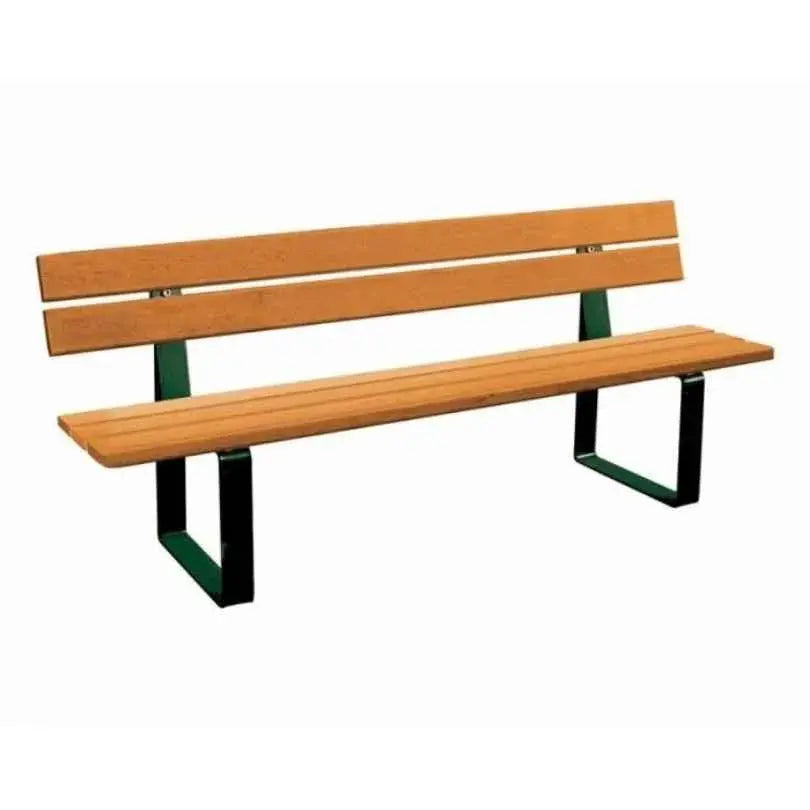 Banc Riga avec structure acier et bois pour usage intensif extérieur