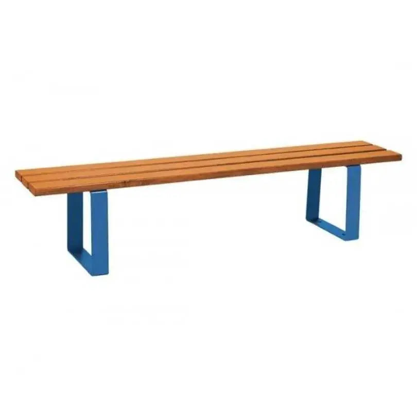 Banquette Riga acier et bois, style contemporain pour espace public