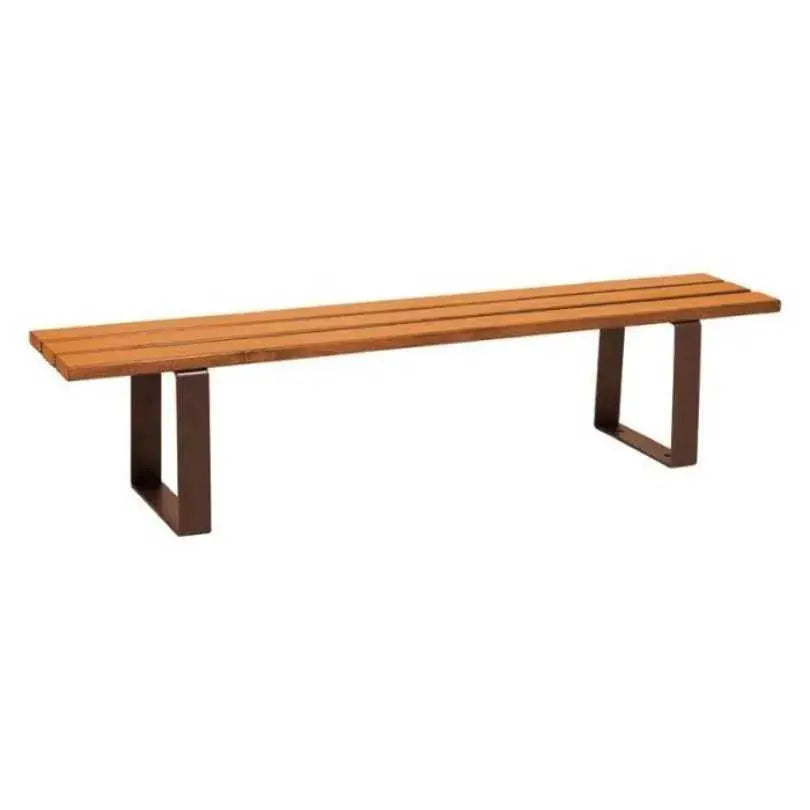 Banquette Riga acier et bois, longueur 1,8 m