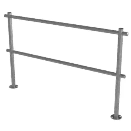 Barrière de guidage double lisse en kit en inox - France Collectivités
