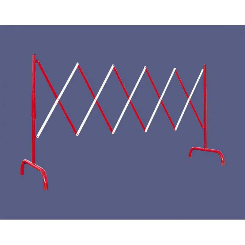 Barrière extensible acier 3 m-Rouge et blanc - France Collectivités