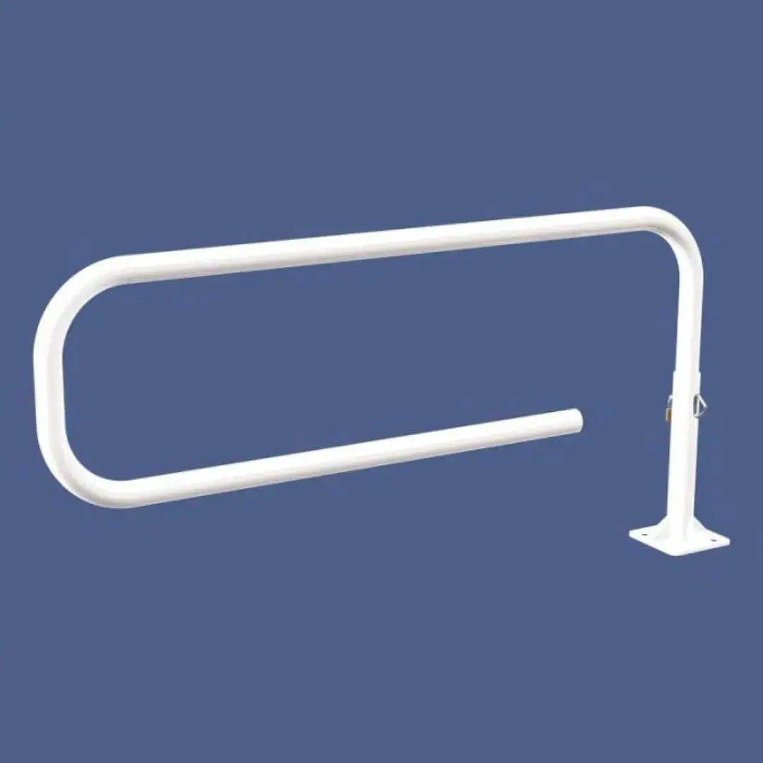 Barrière Trombone en acier avec bouchon noir et mécanisme de rotation sécurisé