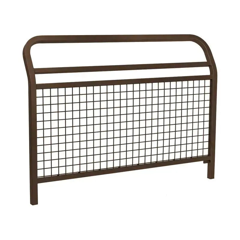 Détail des tubes acier 30 x 30 mm de la barrière conviviale grillagée