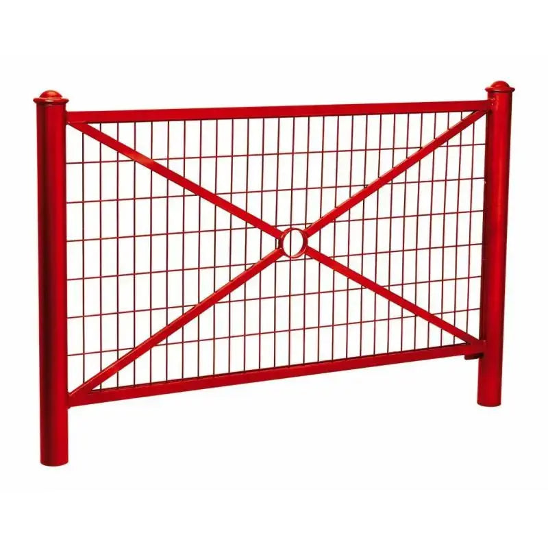 Barrière Province avec pommeau Agora et tubes acier Ø76 mm pour voirie