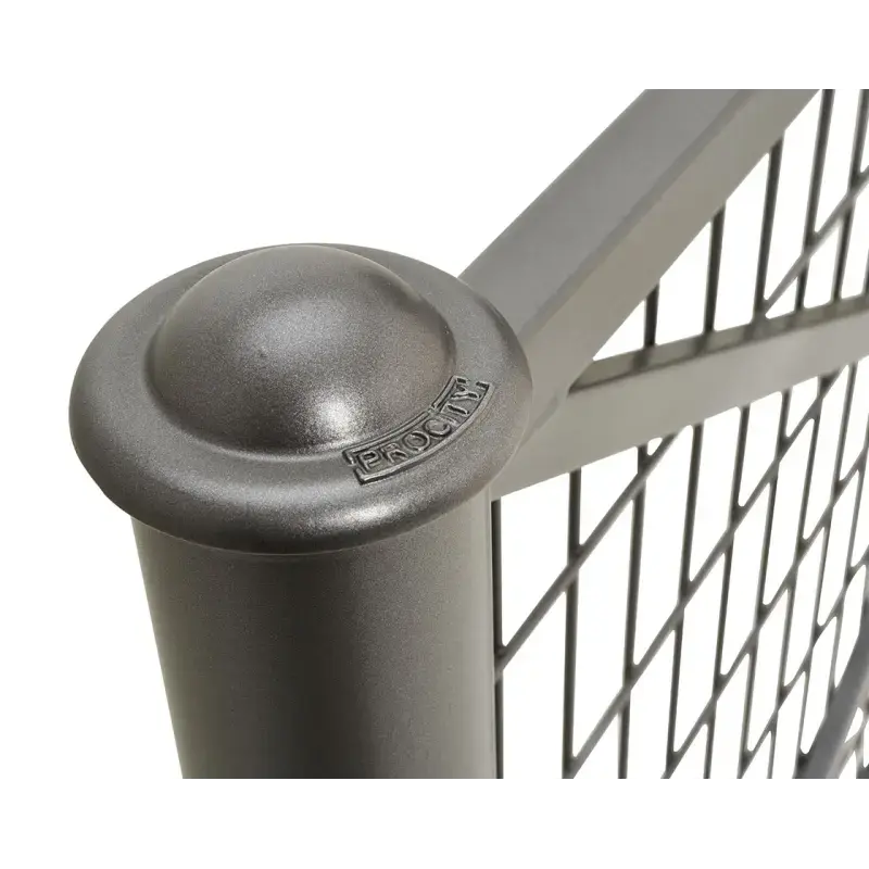 Barrière Province avec pommeau Agora et tubes acier Ø76 mm pour voirie
