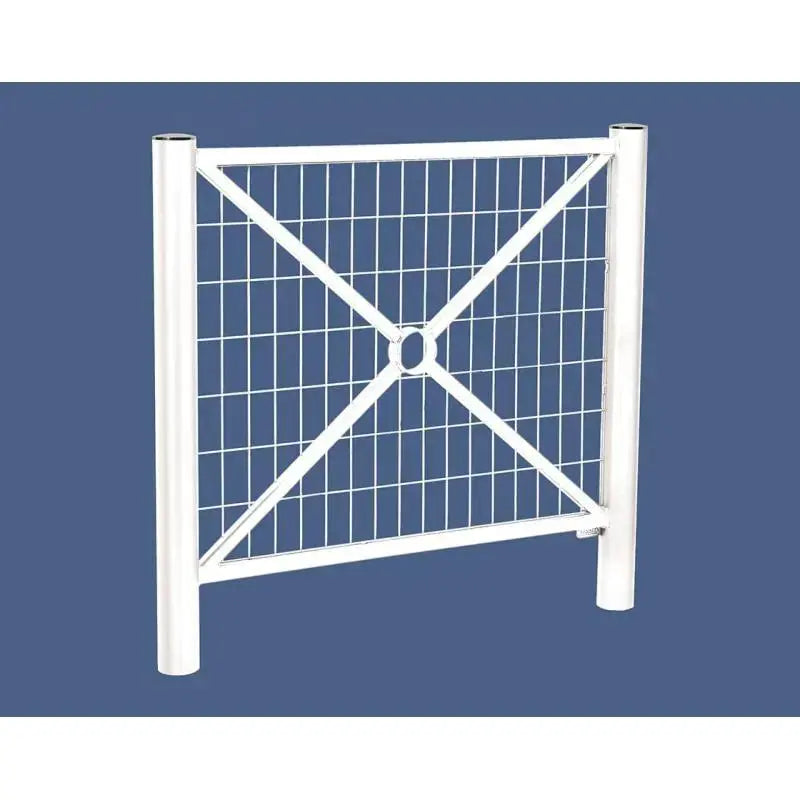 Barrière Province avec pommeau Agora et tubes acier Ø76 mm pour voirie