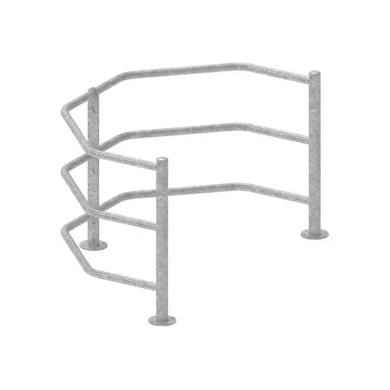 Barrière sélective fixe avec pieds Ø76 mm et tubes acier Ø50 mm pour voirie