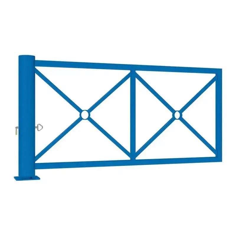 Barrière tournante déco avec système de fermeture sécurisé et finition RAL