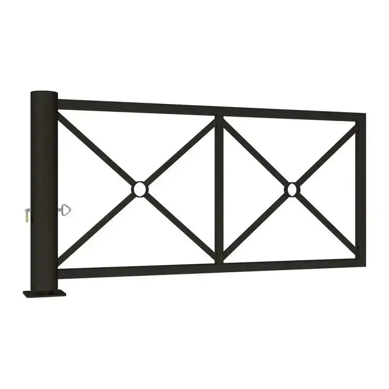 Barrière tournante déco avec cadenas fourni pour sécurisation des espaces publics