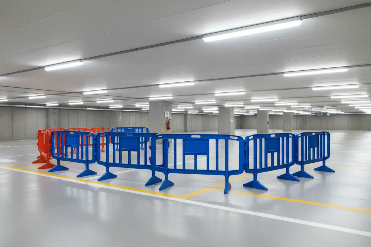 Barrière Urban en résine plastique disponible en plusieurs coloris pour aménagement urbain