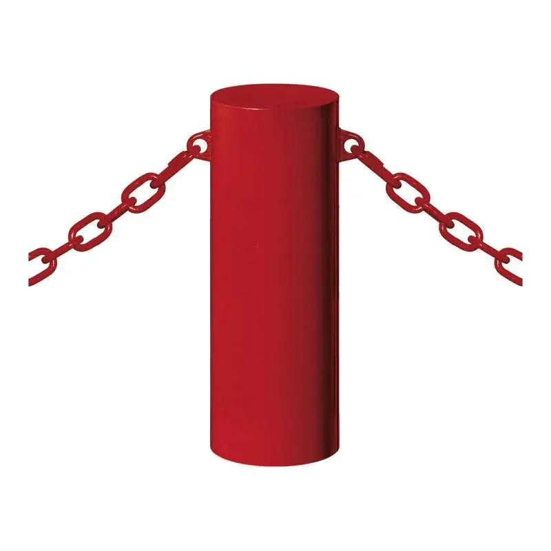 Borne de voirie Barcelone en acier peint sur zinc, design cylindrique épuré