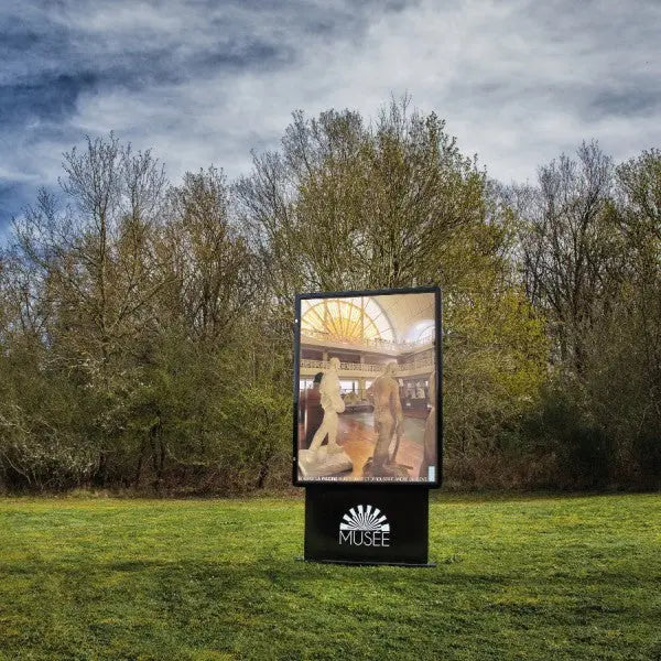 Caisson d'affichage sucette PMR france collectivités