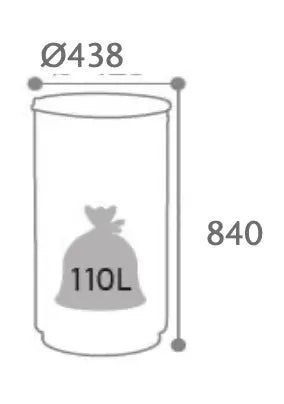 Corbeille bois zéno Protec 80 Litres à poser ou à fixer