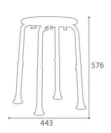 Tabouret réglable blanc Biska Rossignol