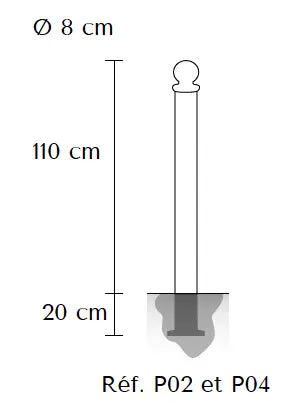 Potelet Bilboquet 110 cm - France Collectivités