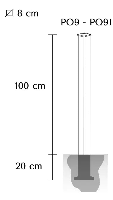 Potelet carré Citizen 100 cm - France Collectivités