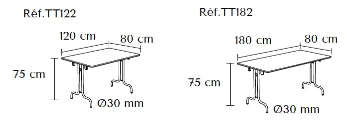 Table pliante Tonic (lot de 3 ou 4) - France Collectivités