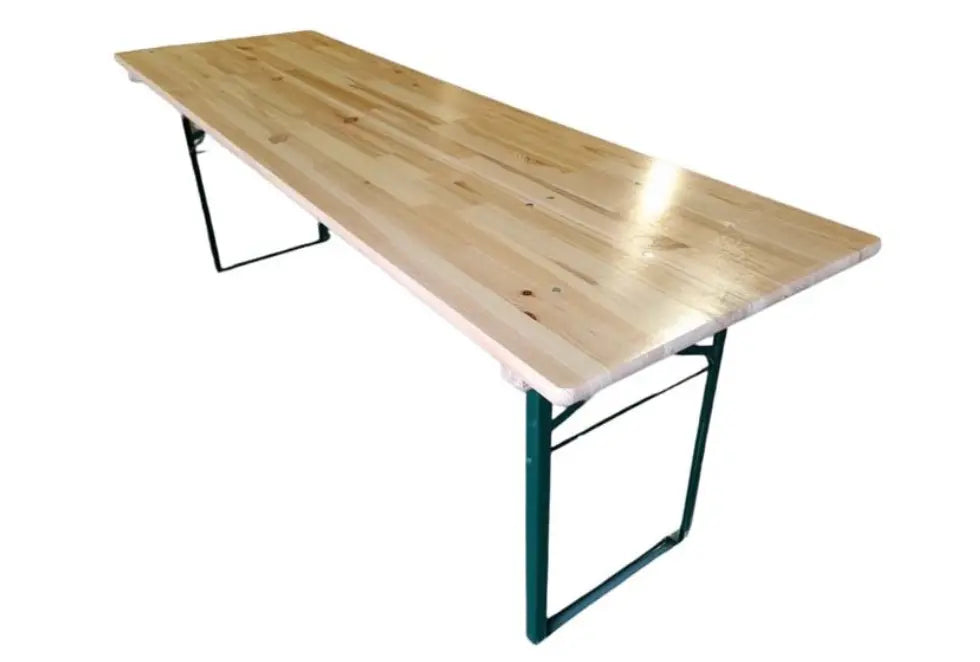 Table pliante bois cornière 220 x 60 cm - France Collectivités