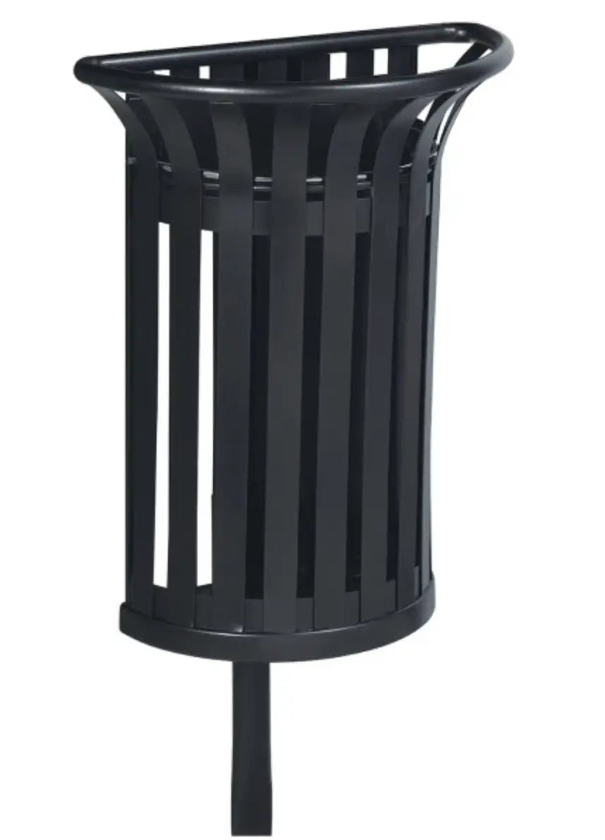 Corbeille tulipe demi ronde acier 35 litres france collectivités