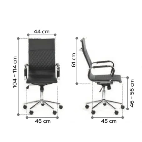 Fauteuil basculant sur roulettes en polyuréthane Delaware france collectivités