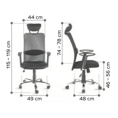 Fauteuil de bureau avec appui tête et roulettes Colorado france collectivités