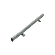 Lisse de protection au sol galvanisée en acier Ø 76 mm, longueur 1800 mm, fixation sur platines