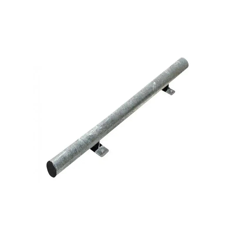 Lisse de protection au sol galvanisée en acier Ø 76 mm, longueur 1800 mm, fixation sur platines