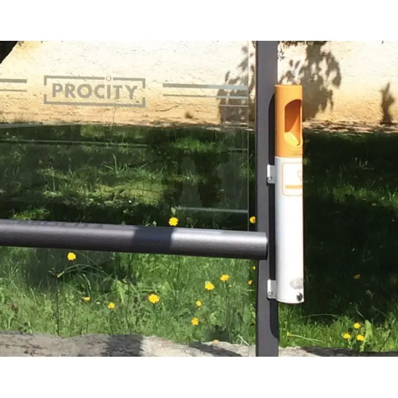 Cendrier potelet urbain avec vidage par bouchon bas, version couleurs cigarette