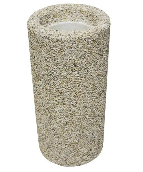 Cendrier béton Baltazar autostable en béton gravillonné résistant aux chocs