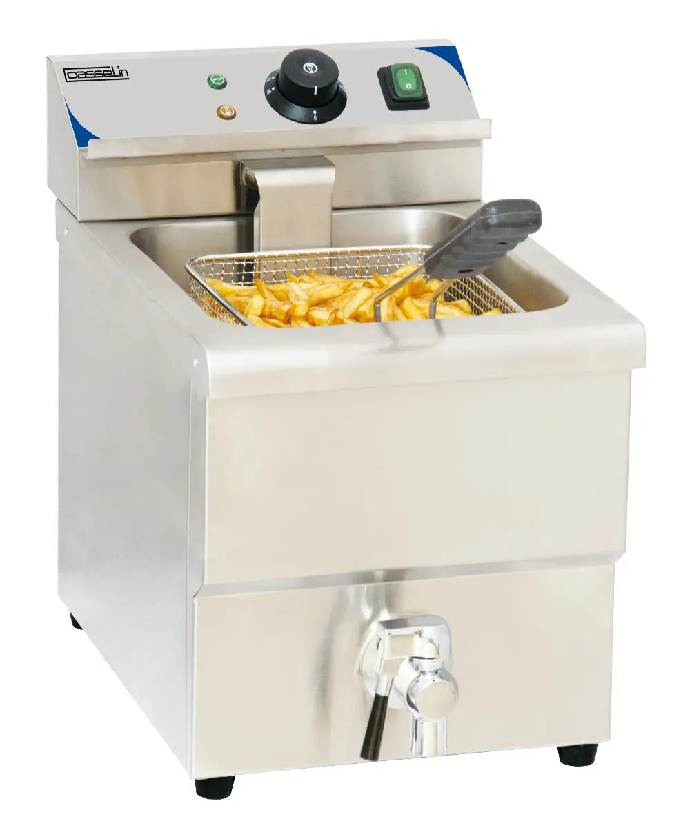 Friteuse électrique avec vanne de vidange 8 litres Casselin