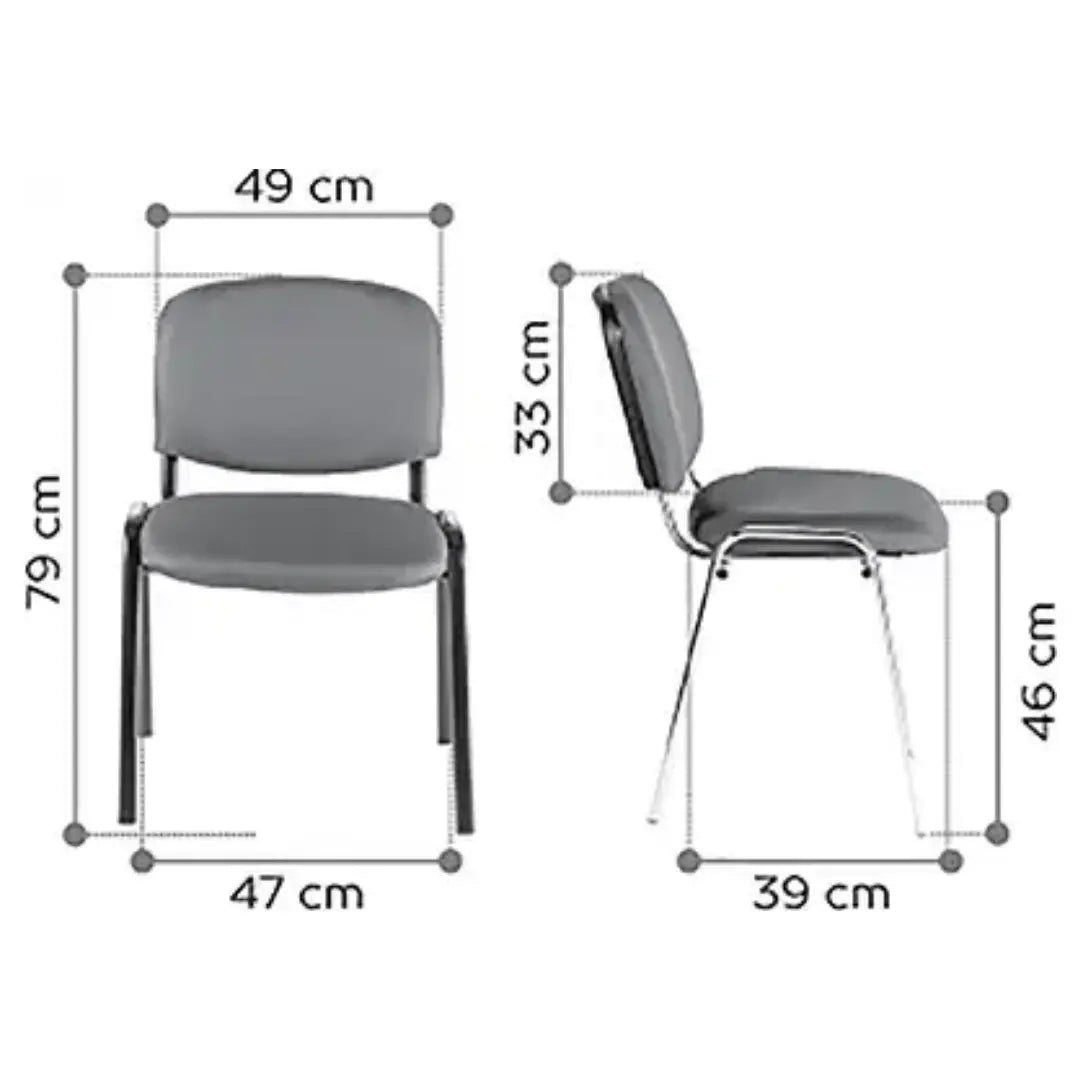 Chaise Iso COIGNY MAX - Pieds Chrome - France Collectivités