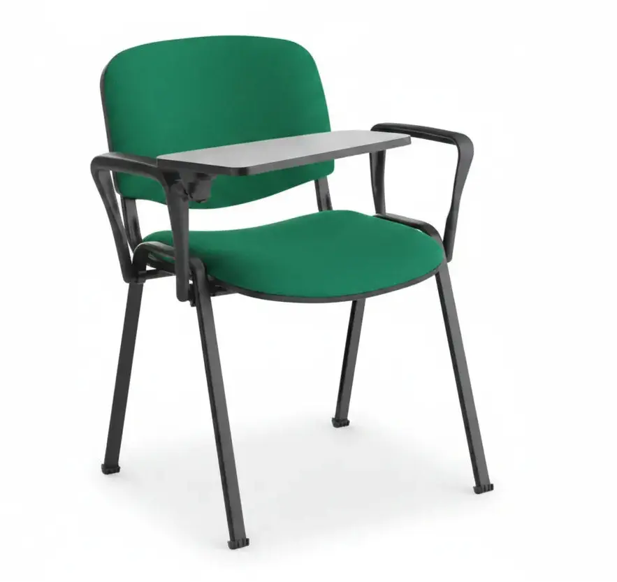 Chaise Iso tissu avec tablette écritoire et accoudoirs france collectivités