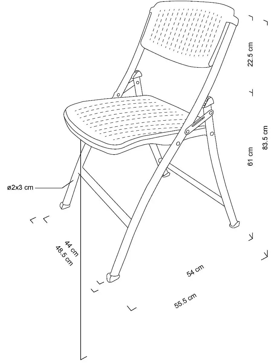 Chaise pliante Net noire M2 - France Collectivités