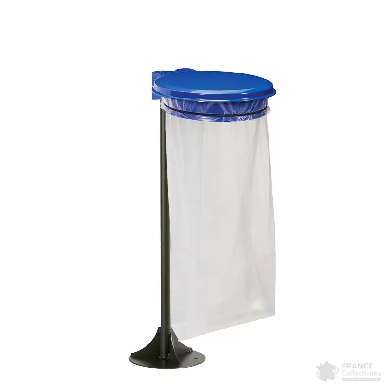 Support sac avec couvercle Collecmur sur poteau