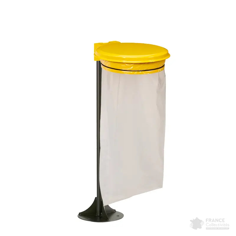 Support sac avec couvercle Collecmur sur poteau