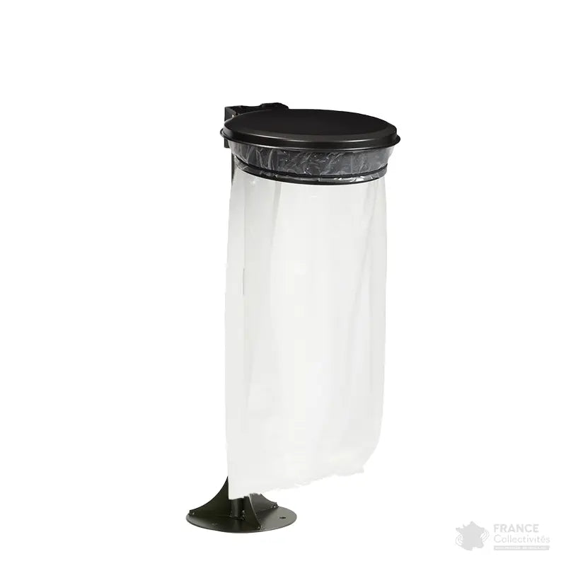 Support sac avec couvercle Collecmur sur poteau