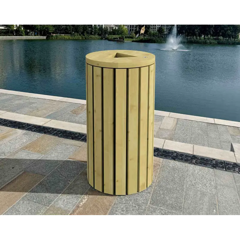 Poubelle Genève en bois 110 litres