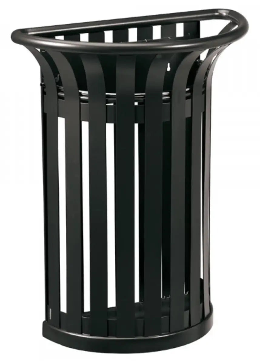 Corbeille tulipe demi ronde acier 35 litres