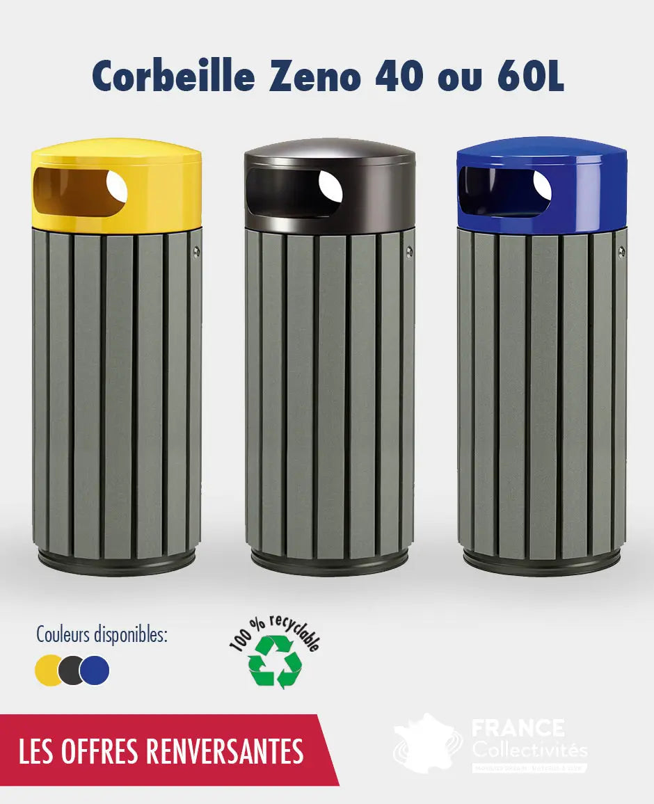 Promo corbeille zeno recyclé 40 / 60 L Rossignol
