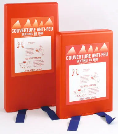 Couverture anti-feu 180 x 120 cm étui rigide france collectivités
