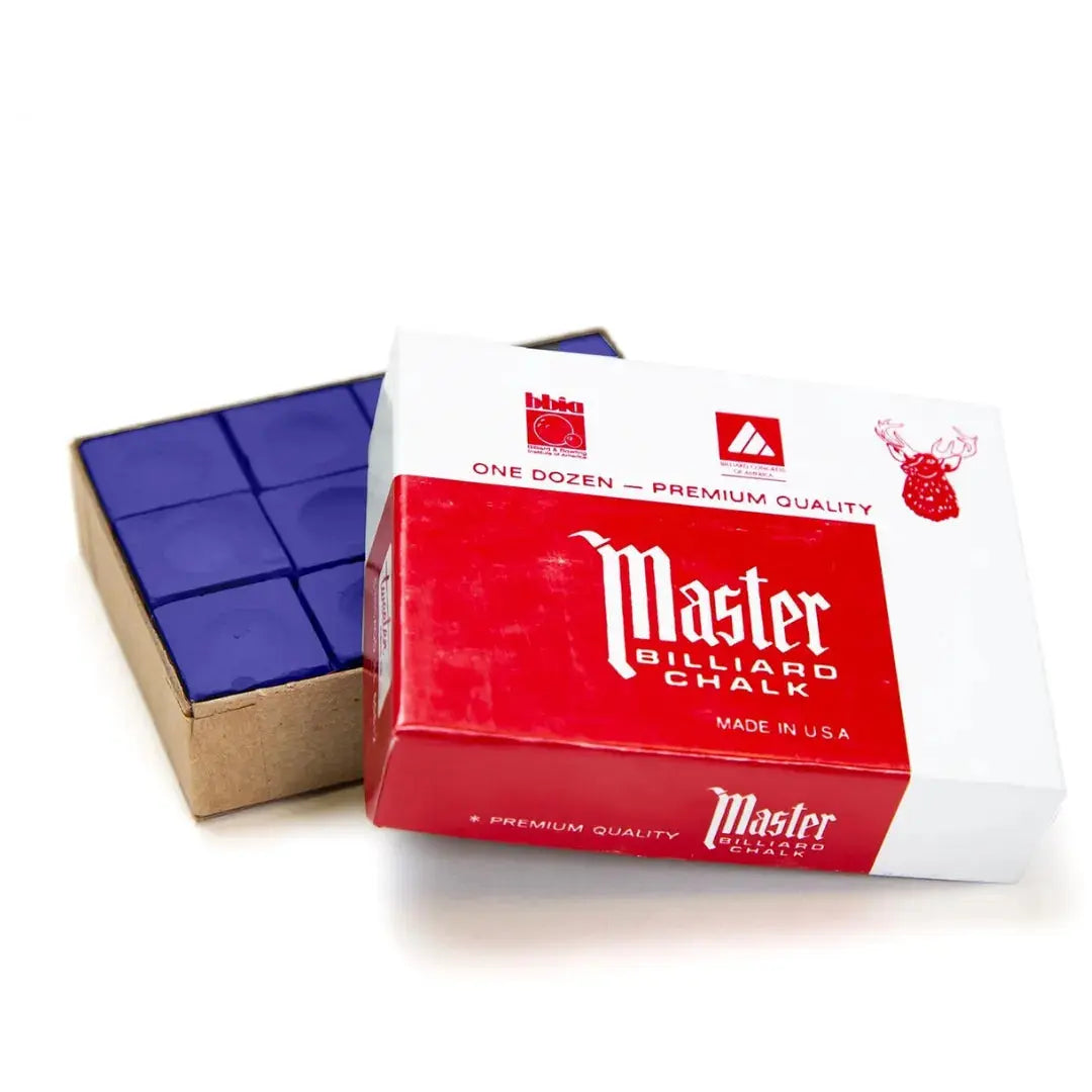 12 craies master couleur bleu pour queues de billard