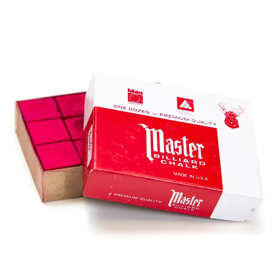 12 craies master couleur rouge pour queues de billard
