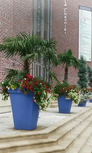 Bac de plantation carré léger et facile à déplacer pour extérieur