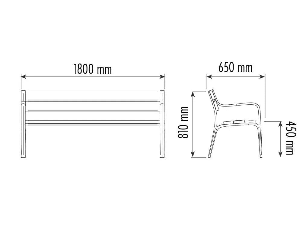 Banc en plastique recyclé Citizen Eco