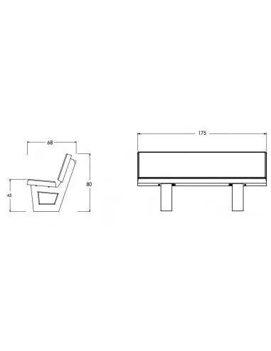 Banc béton Miami