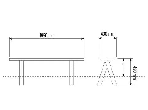 Banquette bois naturel Olea