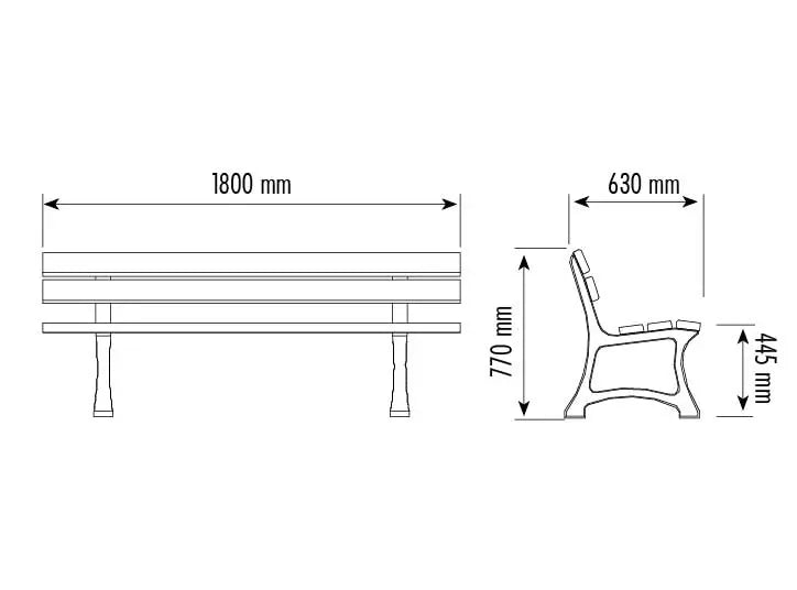 Banc en plastique recyclé Bretagne