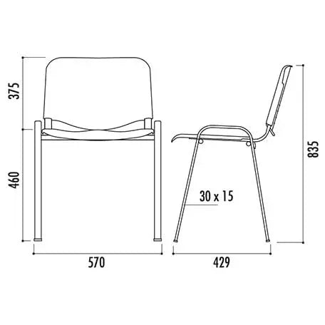 chaise de conférence plastique avec tablette - France Collectivités
