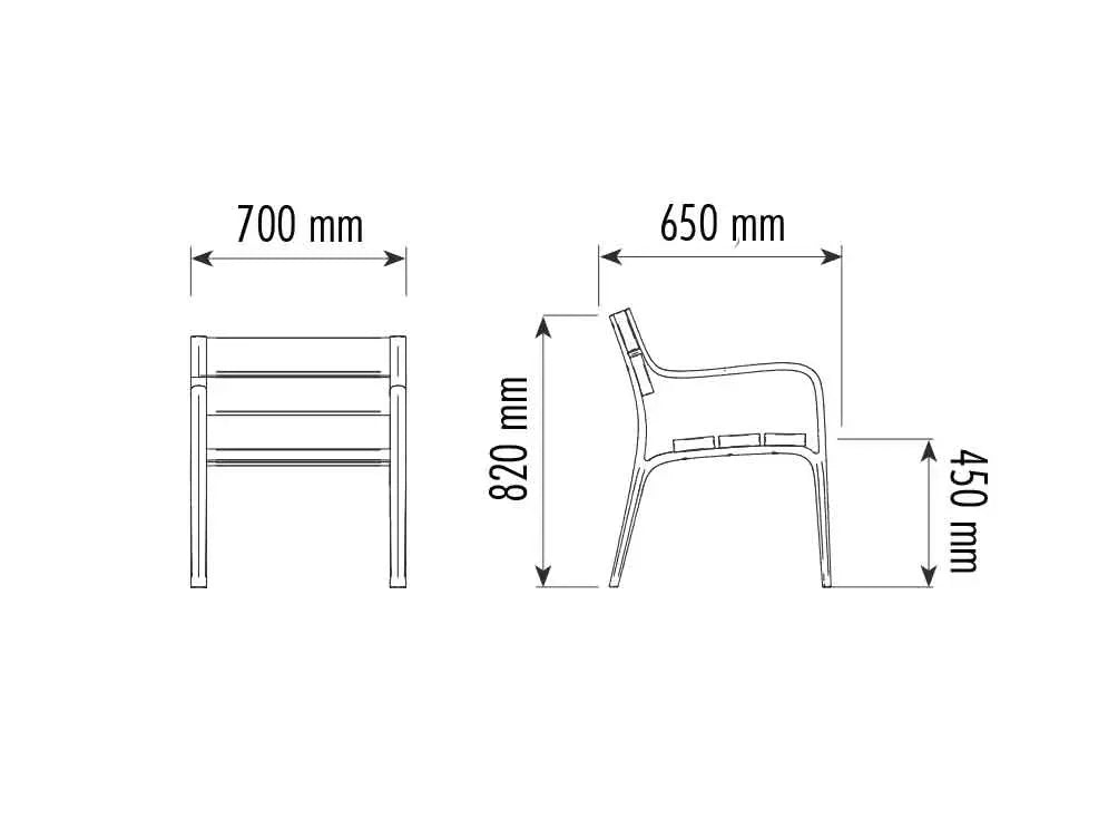 Chaise en plastique recyclé Citizen Eco